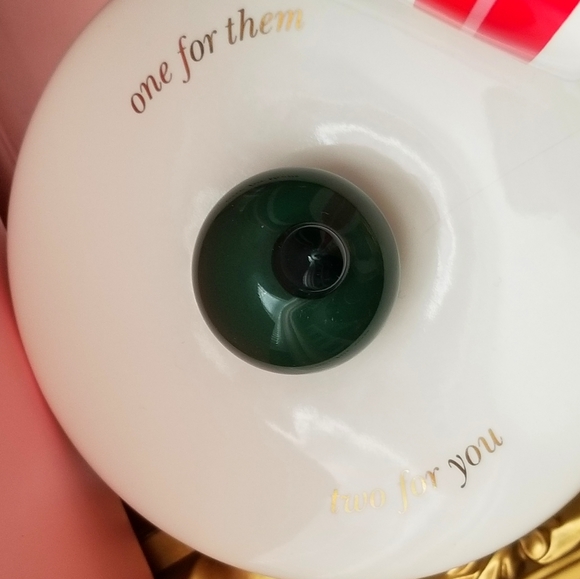 ❗Kate Spade New York Lenox Red/ Green Striped Ceramic Luxe Cookie Jar❗ - Picture 5 of 12